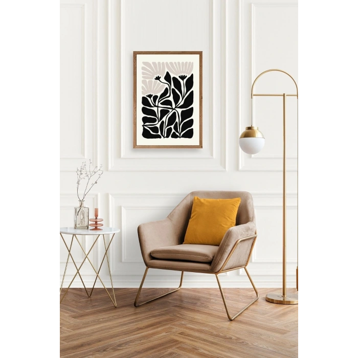 Çiçek Ahşap Çerçeveli Tablo 50 x 70