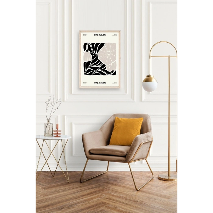 Çiçek Ahşap Çerçeveli Tablo 50 x 70