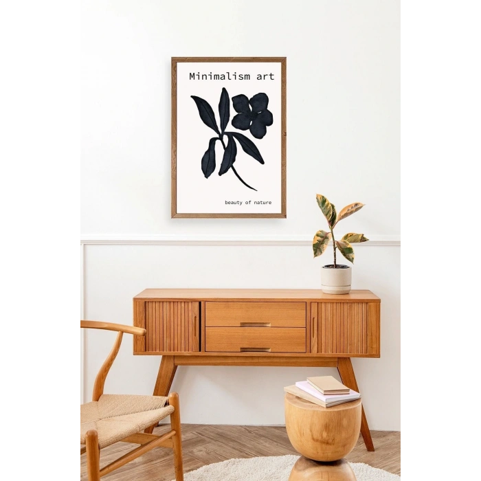 Çiçek Ahşap Çerçeveli Tablo 50 x 70