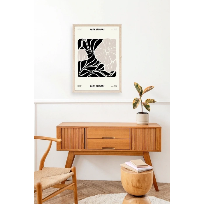 Çiçek Ahşap Çerçeveli Tablo 50 x 70