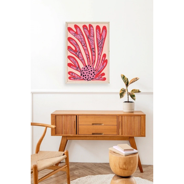 Çiçek Ahşap Çerçeveli Tablo 50 x 70