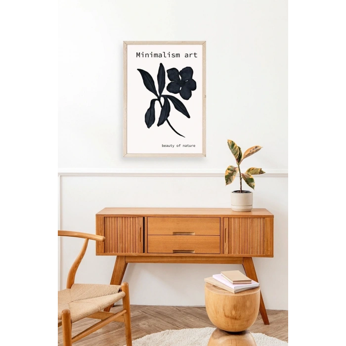 Çiçek Ahşap Çerçeveli Tablo 50 x 70