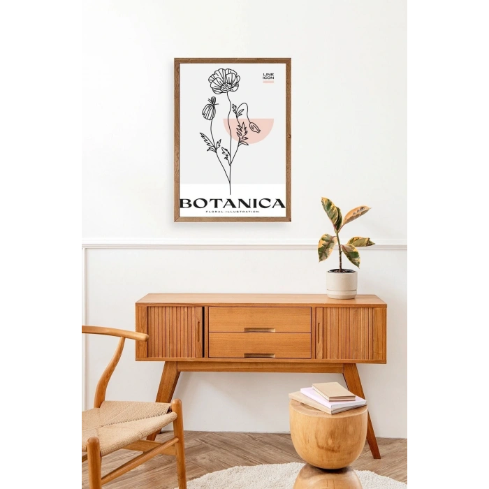 Çiçek Ahşap Çerçeveli Tablo 50 x 70