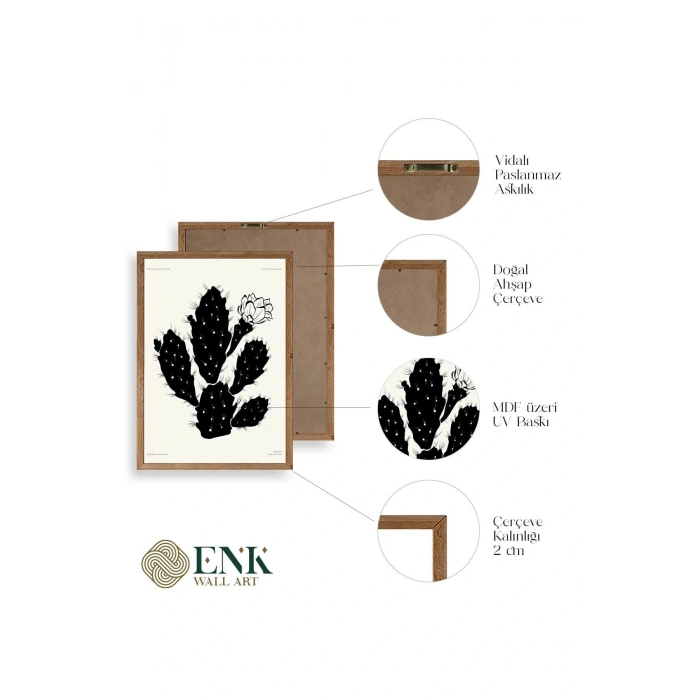 Çiçek Ahşap Çerçeveli Tablo 50 x 70