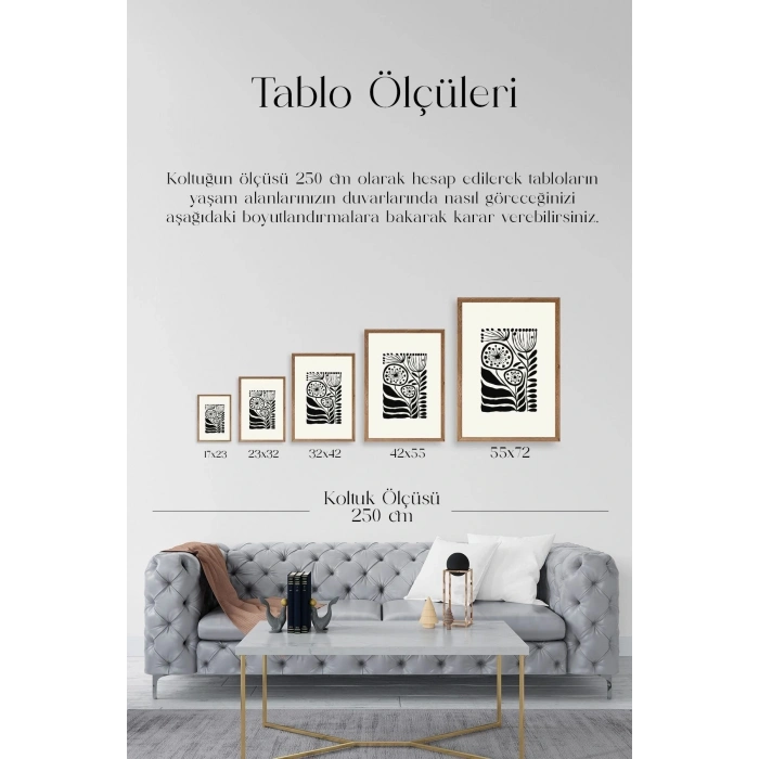 Çiçek Ahşap Çerçeveli Tablo 50 x 70