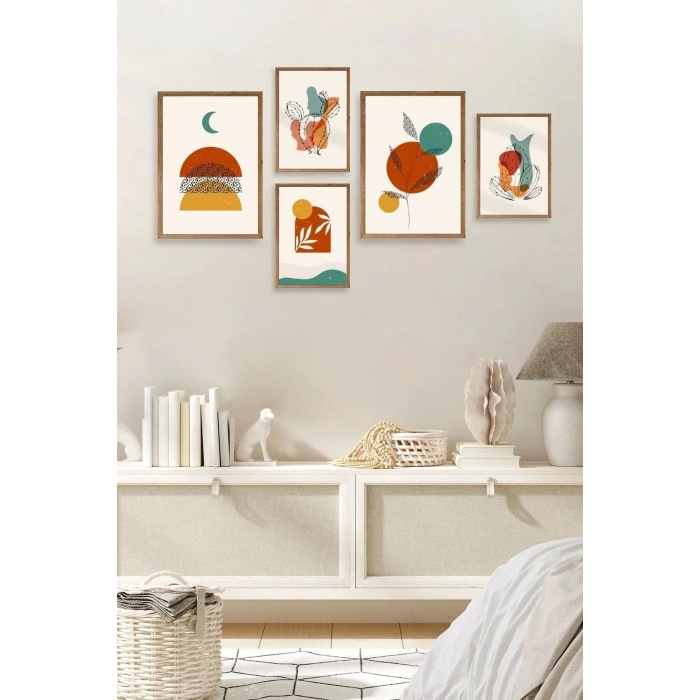 Çiçekler 5li Tablo 30 x 40