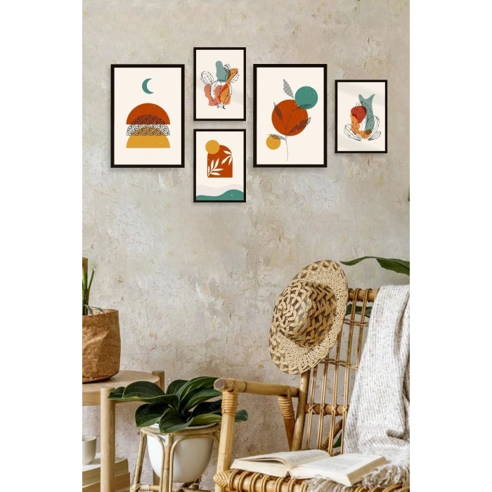 Çiçekler 5li Tablo 30 x 40