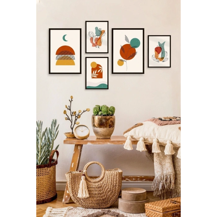 Çiçekler 5li Tablo 30 x 40