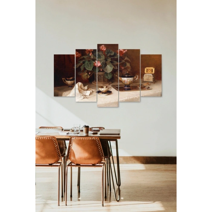 Çiçekler 5 Parçalı Mdf Tablo 60 x 100
