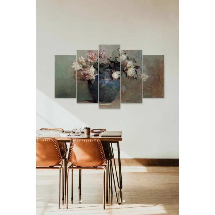 Çiçekler 5 Parçalı Mdf Tablo 60 x 100