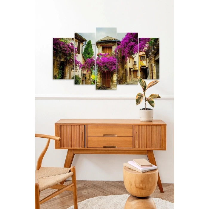 Çiçekler 5 Parçalı Mdf Tablo 60 x 100