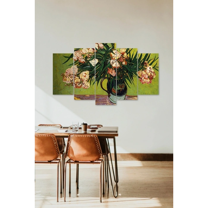 Çiçekler 5 Parçalı Mdf Tablo 60 x 100