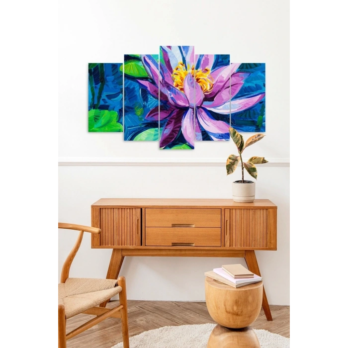 Çiçekler 5 Parçalı Mdf Tablo 60 x 100