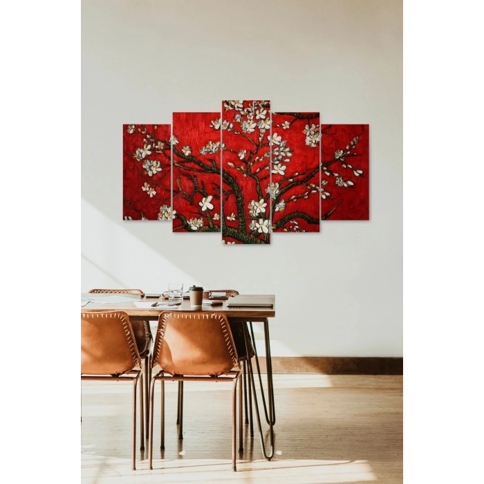 Çiçekler 5 Parçalı Mdf Tablo 60 x 100