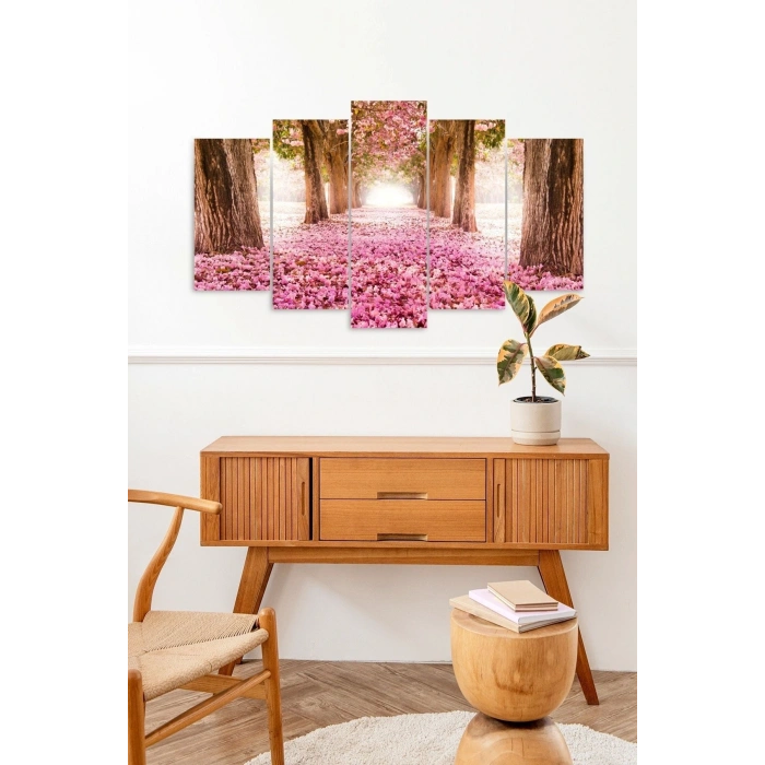 Çiçekler 5 Parçalı Mdf Tablo 60 x 100