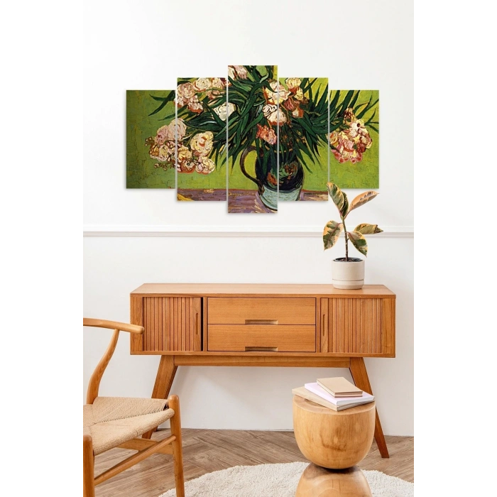 Çiçekler 5 Parçalı Mdf Tablo 60 x 100