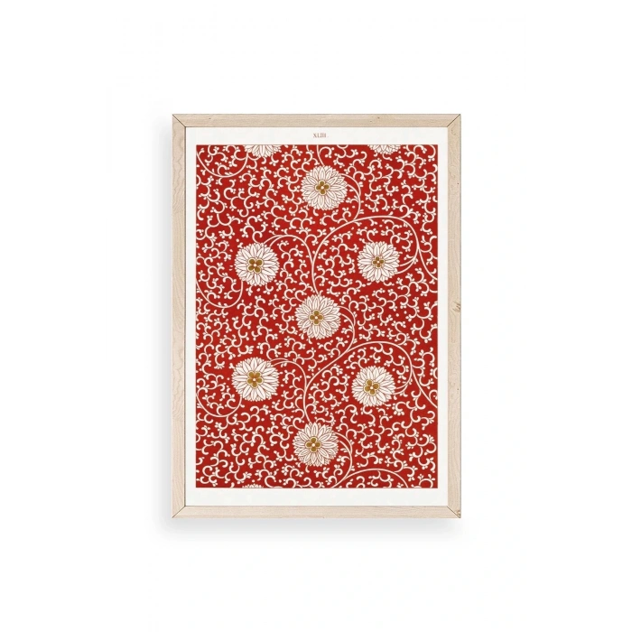 Çiçekler Ahşap Çerçeveli Tablo 17 x 23