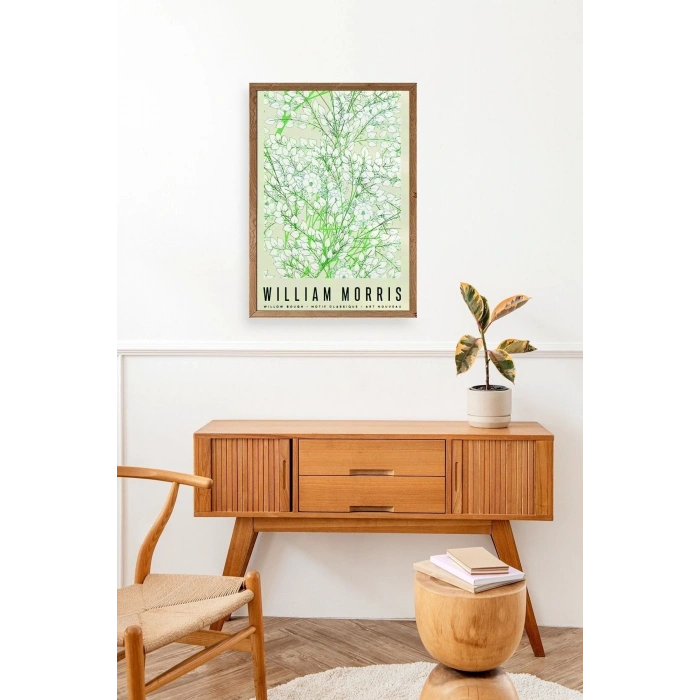 Çiçekler Ahşap Çerçeveli Tablo 17 x 23