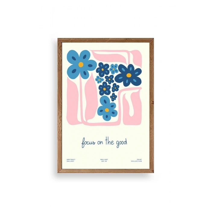 Çiçekler Ahşap Çerçeveli Tablo 23 x 30