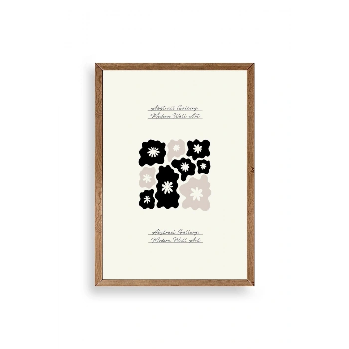 Çiçekler Ahşap Çerçeveli Tablo 23 x 30