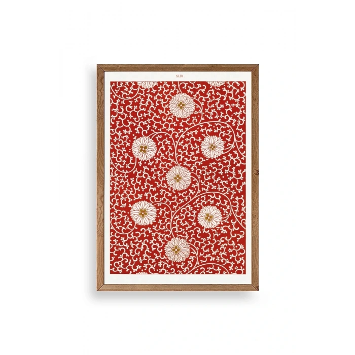 Çiçekler Ahşap Çerçeveli Tablo 23 x 30