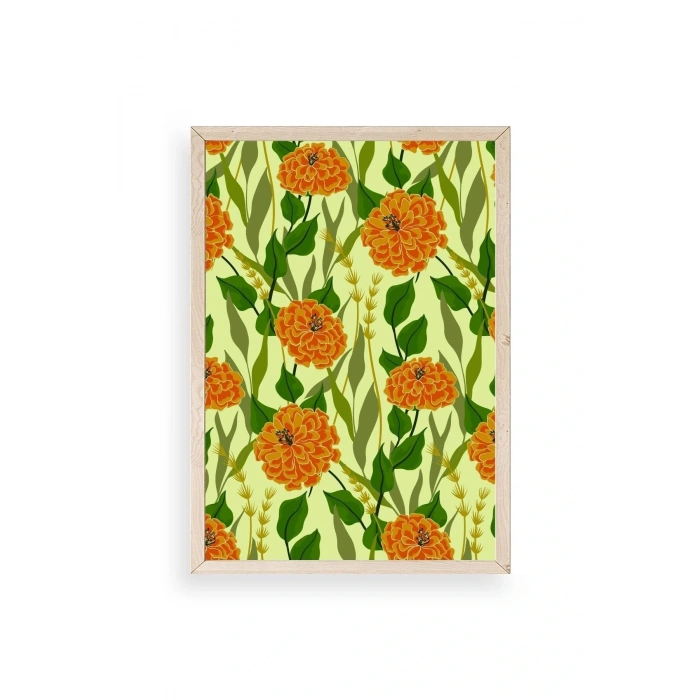 Çiçekler Ahşap Çerçeveli Tablo 23 x 30