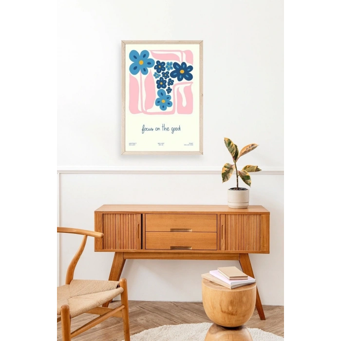 Çiçekler Ahşap Çerçeveli Tablo 23 x 30