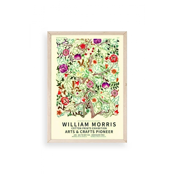 Çiçekler Ahşap Çerçeveli Tablo 30 x 42