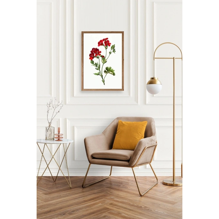 Çiçekler Ahşap Çerçeveli Tablo 30 x 42