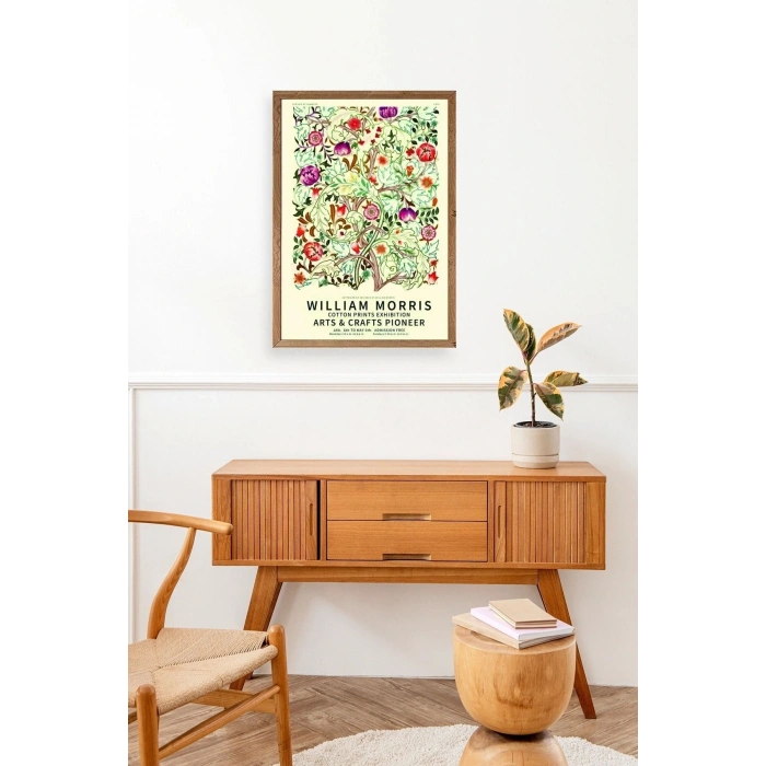 Çiçekler Ahşap Çerçeveli Tablo 30 x 42