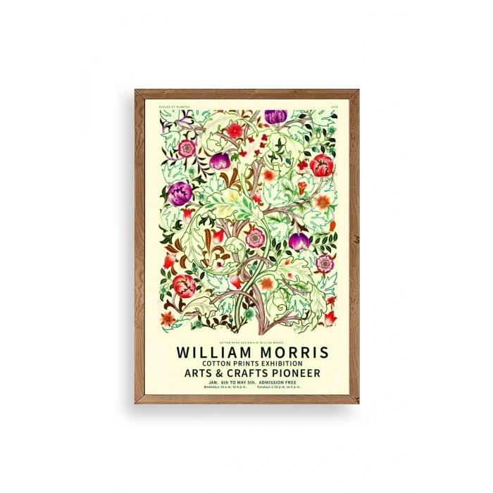 Çiçekler Ahşap Çerçeveli Tablo 50 x 70