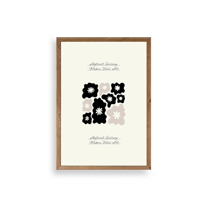 Çiçekler Ahşap Çerçeveli Tablo 50 x 70