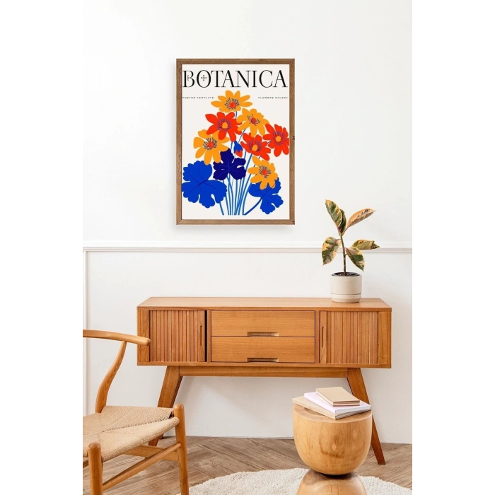 Çiçekler Ahşap Çerçeveli Tablo 50 x 70