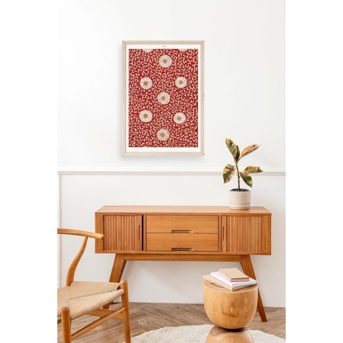 Çiçekler Ahşap Çerçeveli Tablo 50 x 70