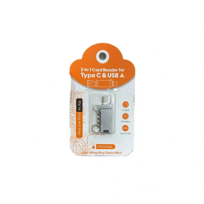 Çift Bağlantılı Type-c Usb Kart Okuyucu
