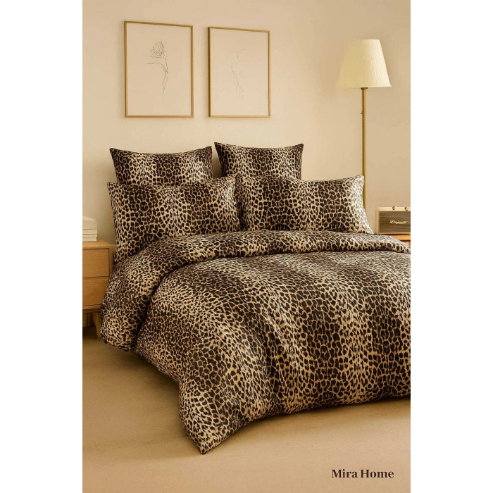 Çift Kişilik Pamuklu Nevresim Takımı Wild Leopard