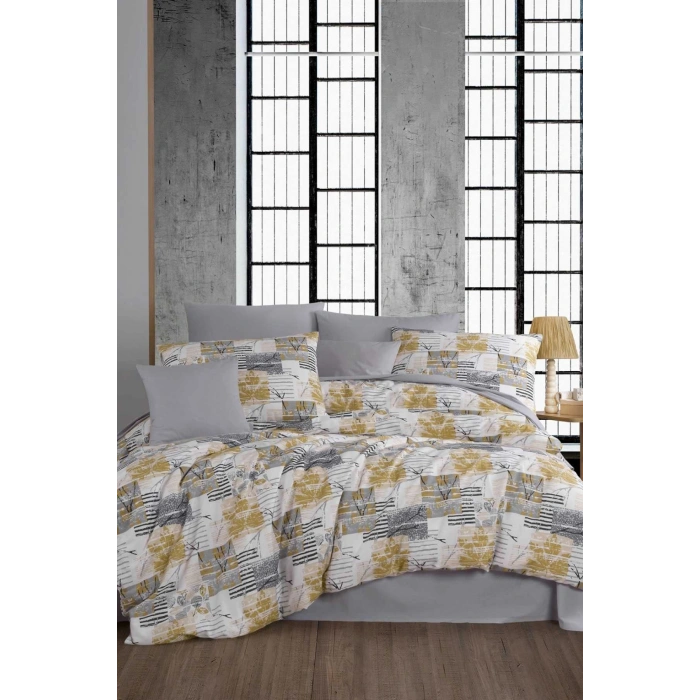 Double Ranforce Duvet Cover Set 100% Cotton Serra Grey