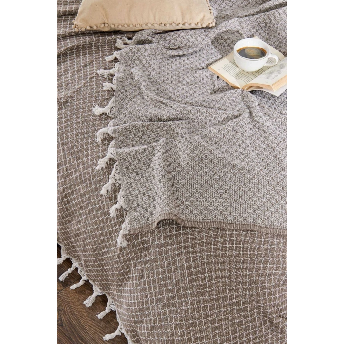 Двуспальный Покрывало на Кровать Alice Коричневый 200 x 230 см
