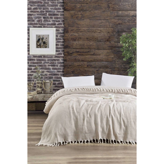 Двуспальный Покрывало Пирамид Бежевый 200 x 230 см