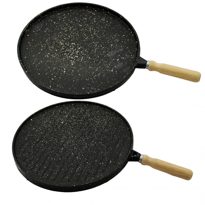 ÇİFT TARAFLI DÖKÜM GRANİT BAZLAMA - GÖZLEME TAVASI 36CM (5365)