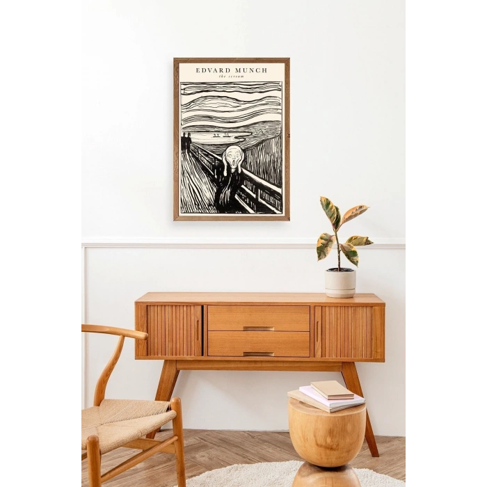 Çığlık Ahşap Çerçeveli Tablo 23 x 30