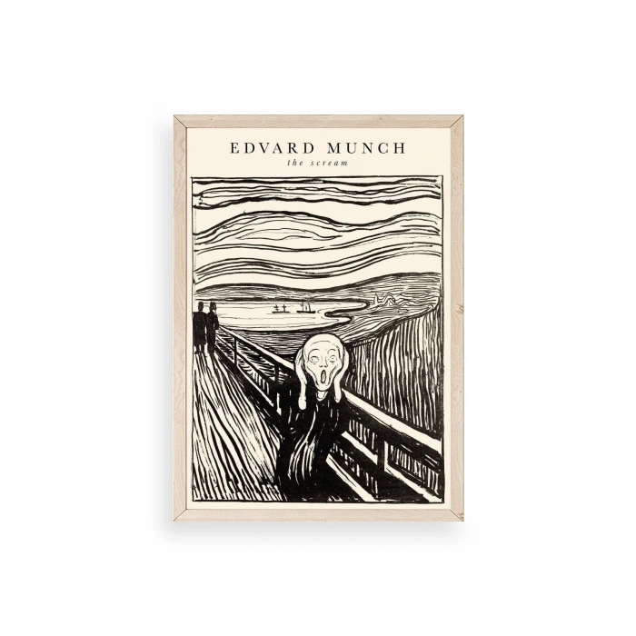 Çığlık Ahşap Çerçeveli Tablo 30 x 42