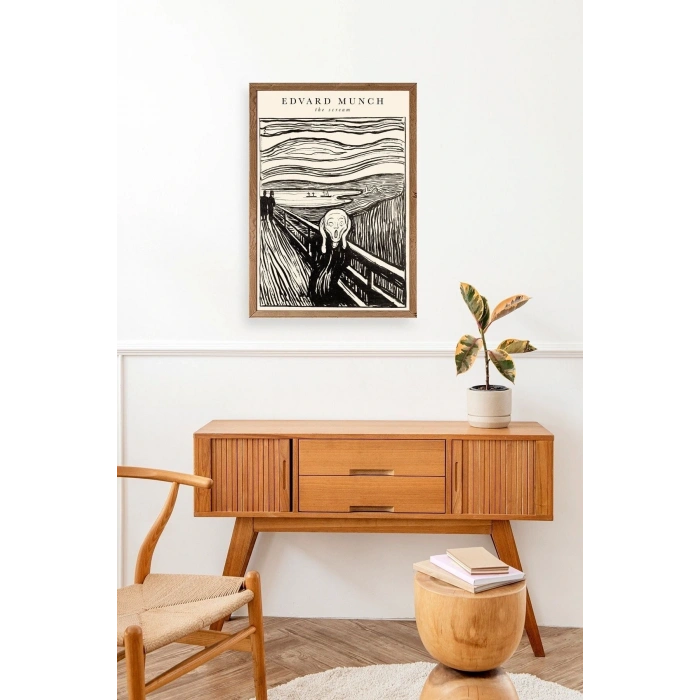 Çığlık Ahşap Çerçeveli Tablo 30 x 42