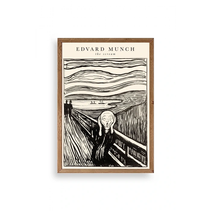 Çığlık Ahşap Çerçeveli Tablo 50 x 70