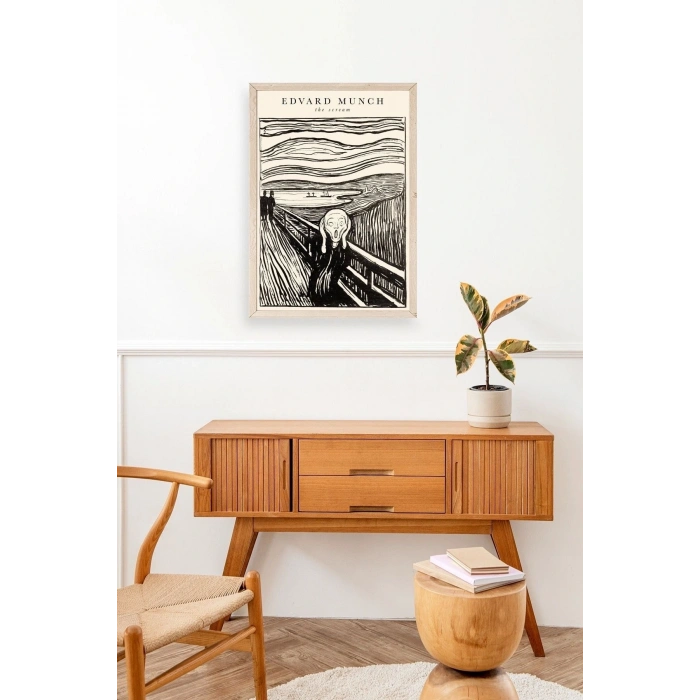 Çığlık Ahşap Çerçeveli Tablo 50 x 70