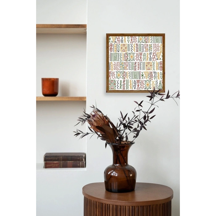Çizgiler Ahşap Çerçeveli Tablo 42 x 42