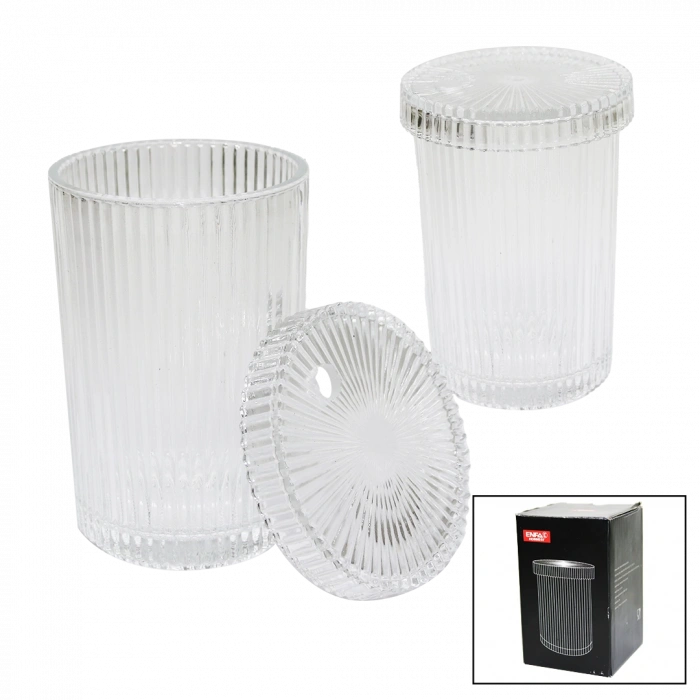 ÇİZGİLİ - CAM BARDAK KAPAKLI - PİPETLİ - ORİGAMİ SİTİLKAHVE - SUNUM - MEŞRUBAT (5365)