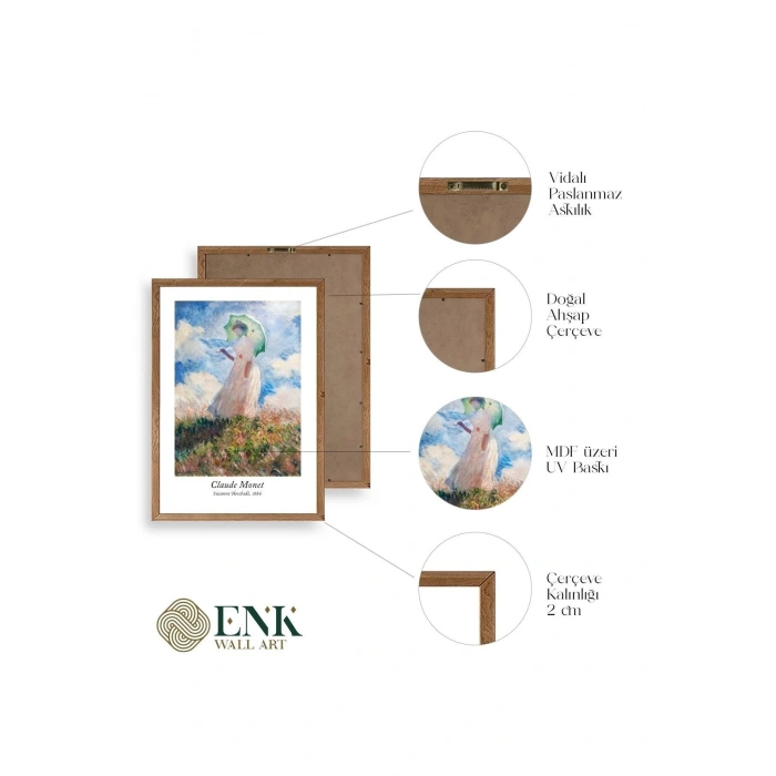 Claude Monet Ahşap Çerçeveli Tablo 30 x 42