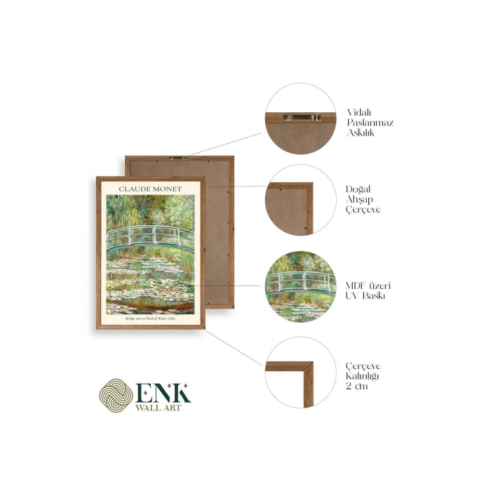 Claude Monet Ahşap Çerçeveli Tablo 50 x 70