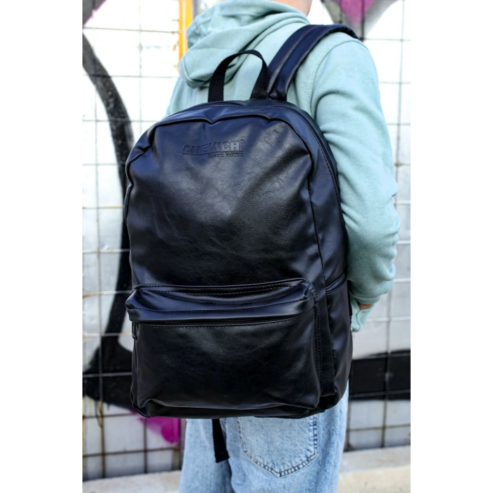 CNT006 - Cilt Deri Erkek Sırt Çantası SIYAH